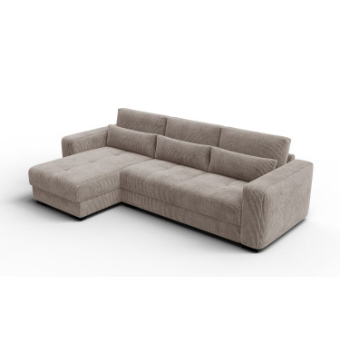 Ecksofa 4-Sitzer links OLI, taupe