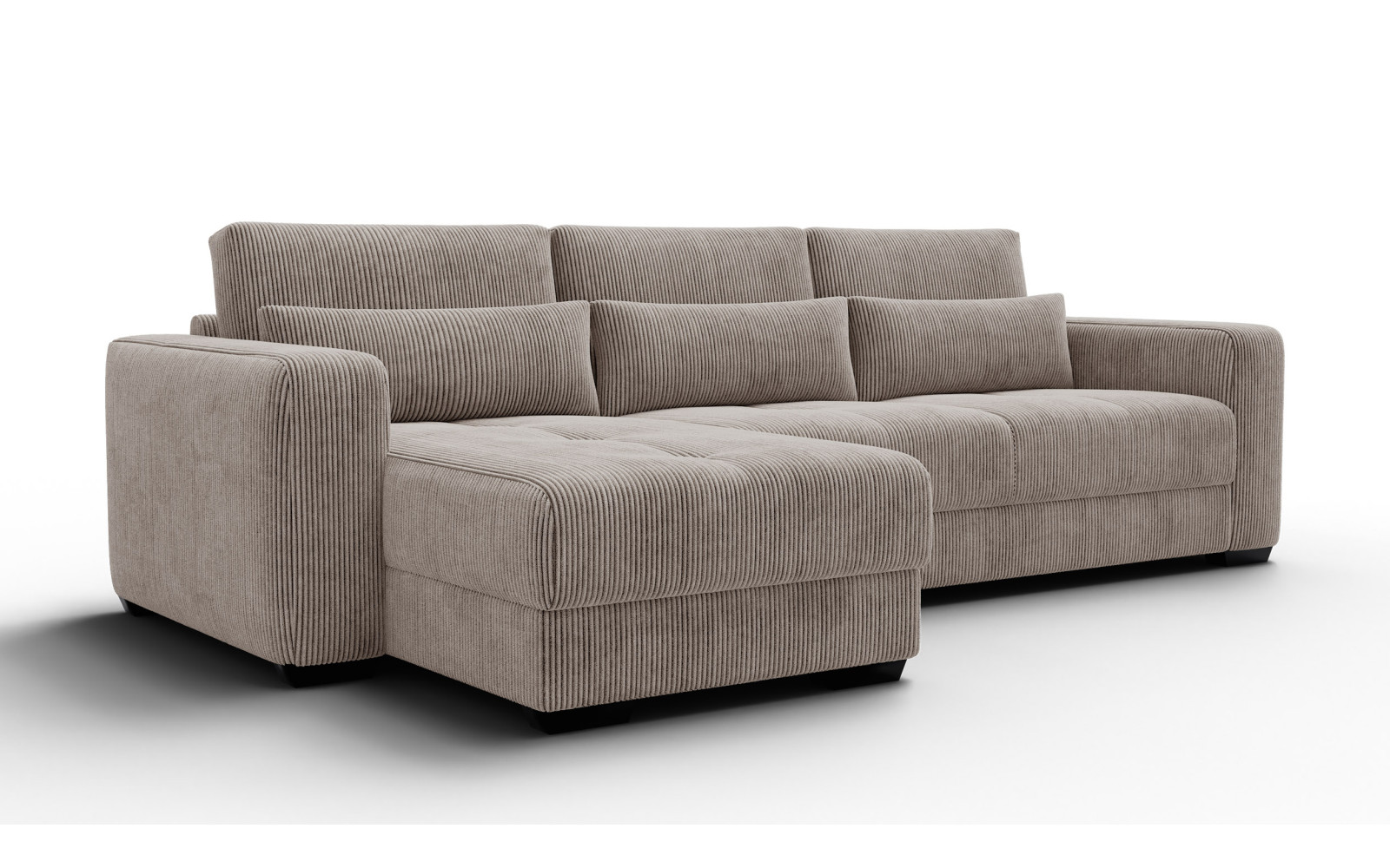 Ecksofa 4-Sitzer links OLI, taupe