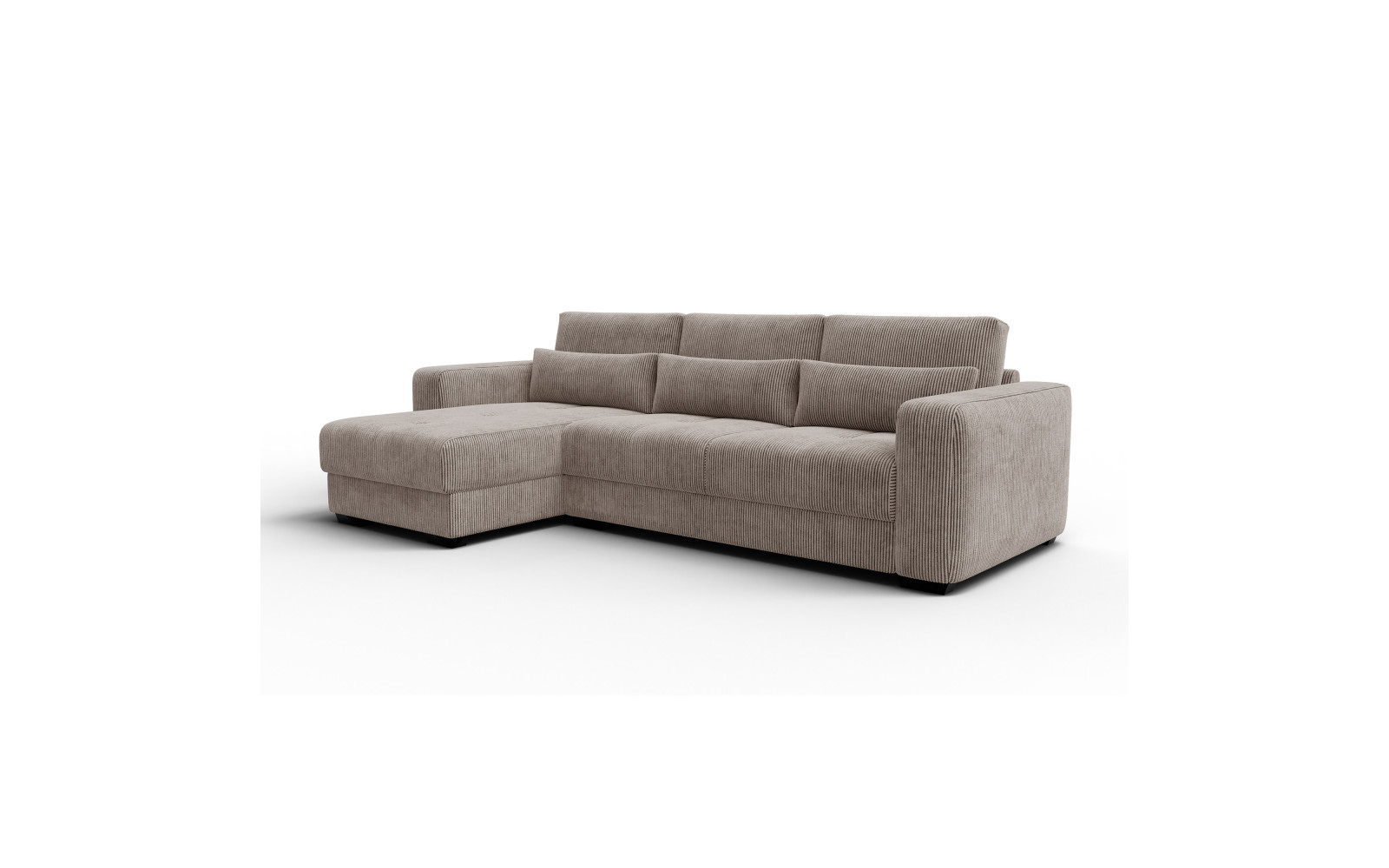 Ecksofa 4-Sitzer links OLI, taupe