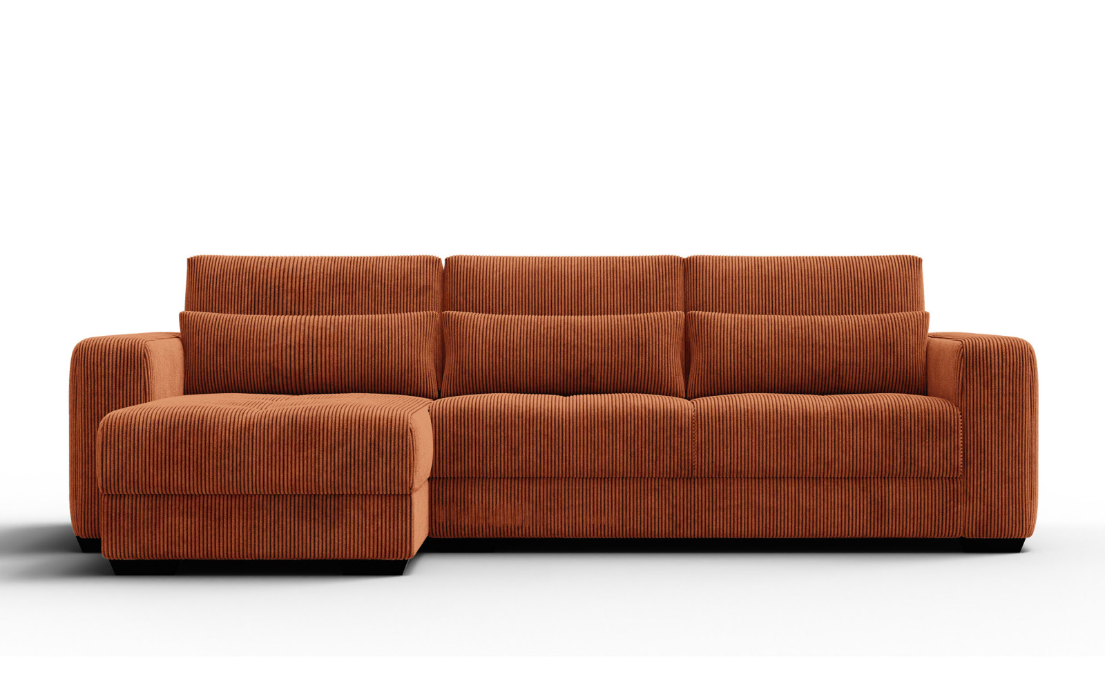 Ecksofa 4-Sitzer links OLI, orange