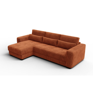 Ecksofa 4-Sitzer links OLI, orange