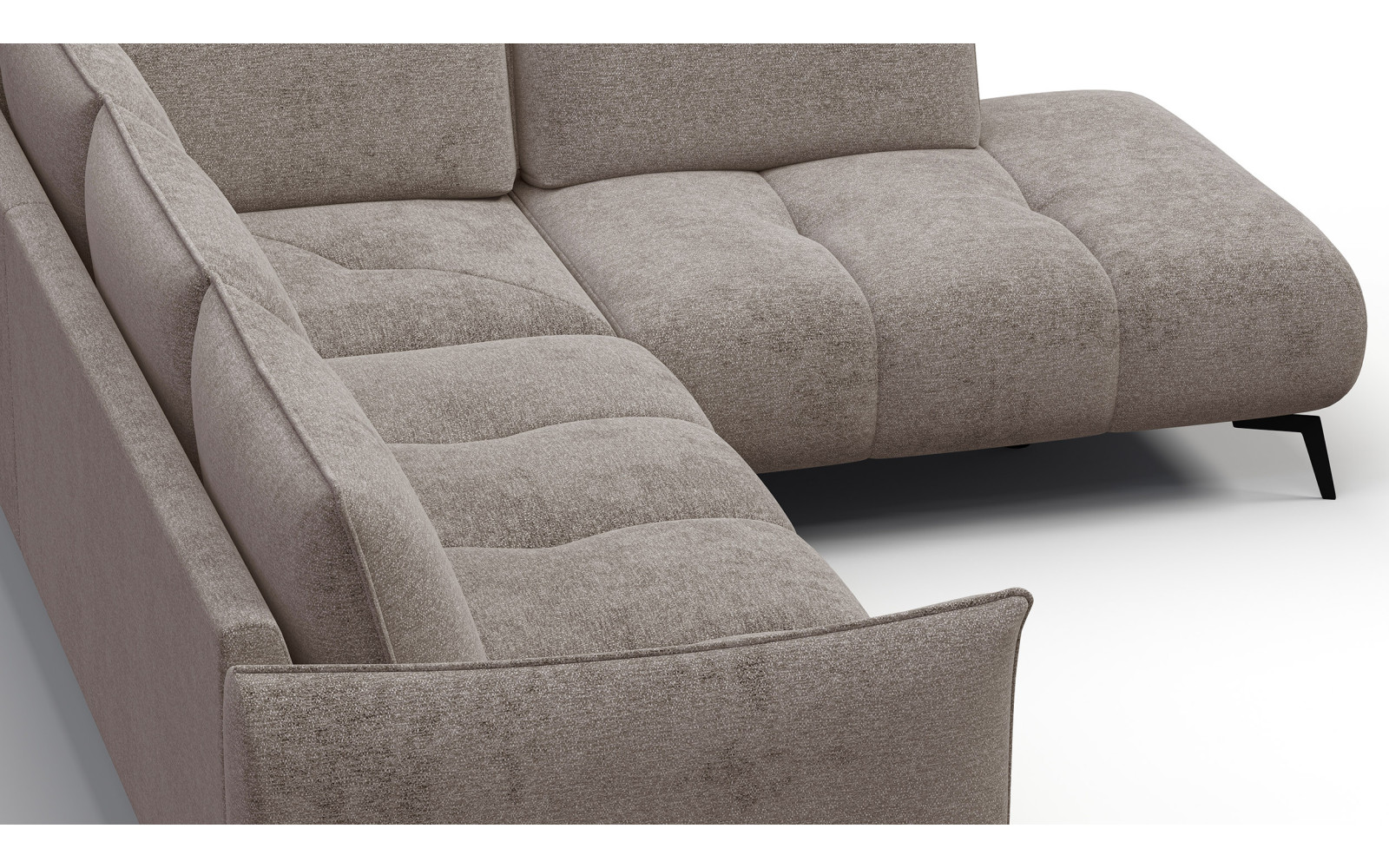 Ecksofa 5-Sitzer rechts AERA, dunkelbeige