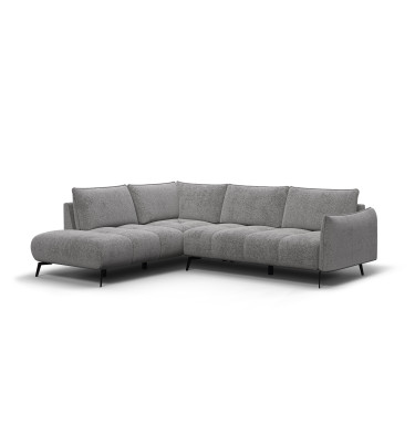 Ecksofa 5-Sitzer links AERA, platingrau