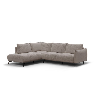 Ecksofa 5-Sitzer links AERA, dunkelbeige