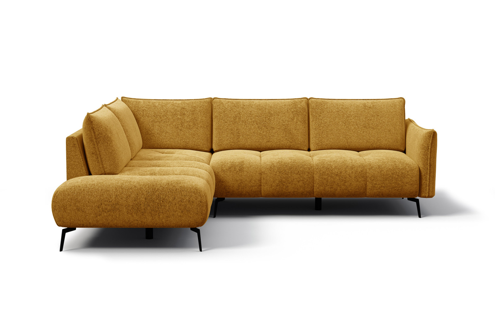 Ecksofa 5-Sitzer links AERA, gelb