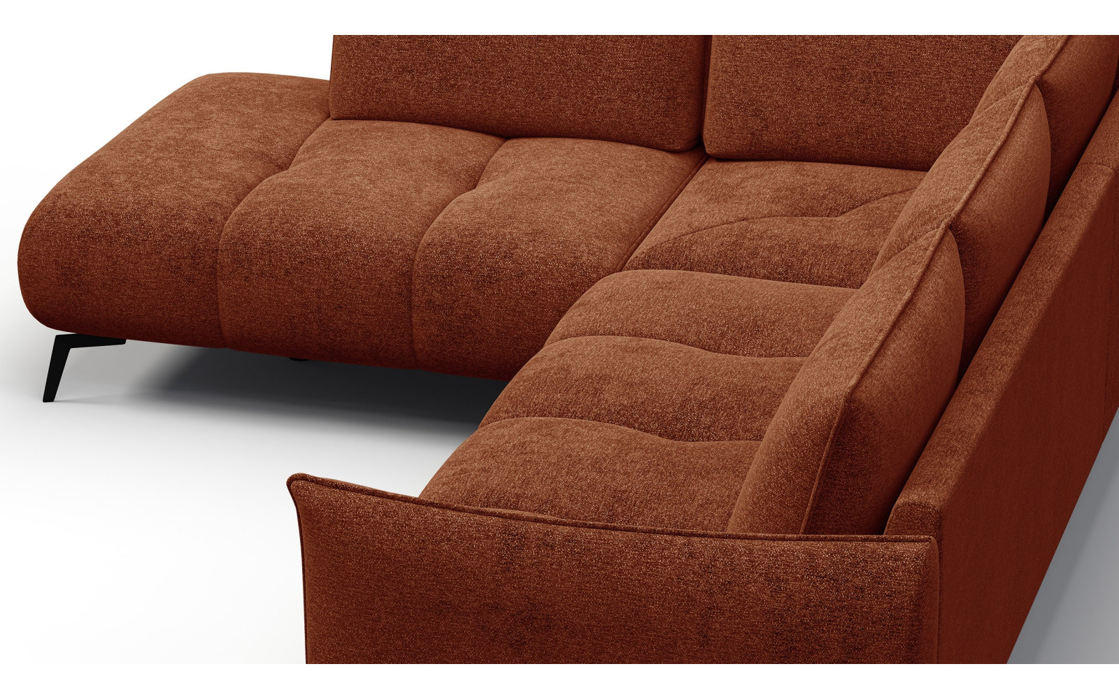 Ecksofa 5-Sitzer links AERA, orange