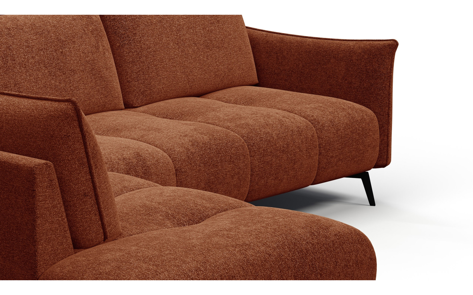 Ecksofa 5-Sitzer links AERA, orange