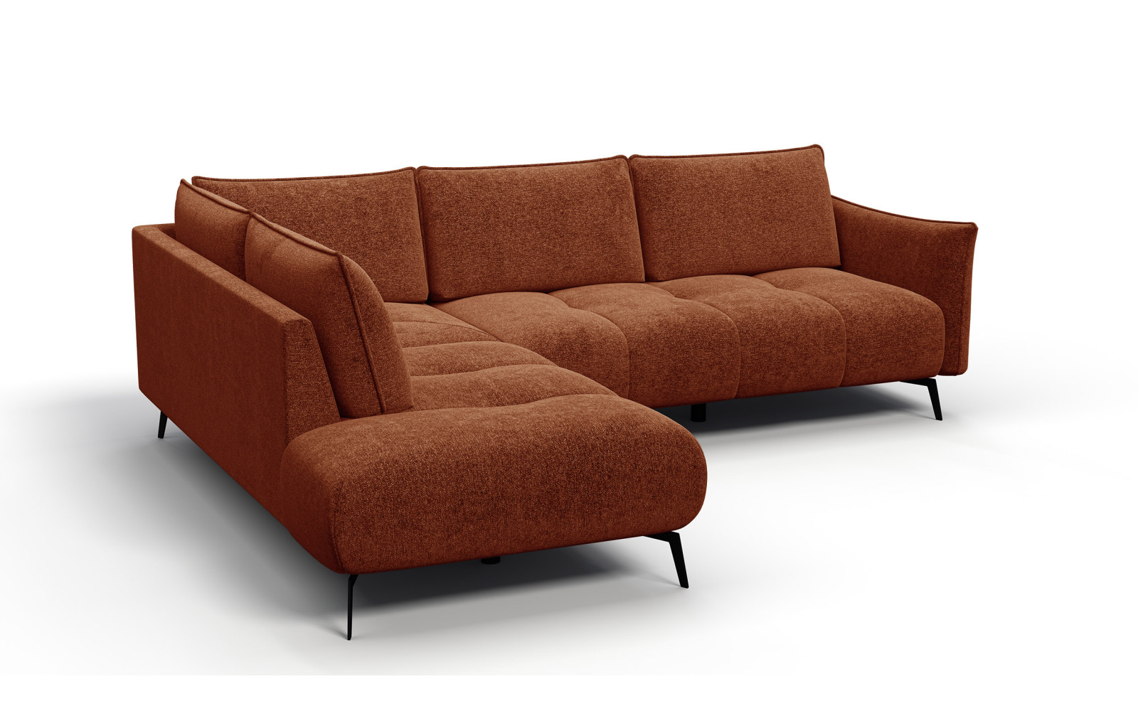 Ecksofa 5-Sitzer links AERA, orange