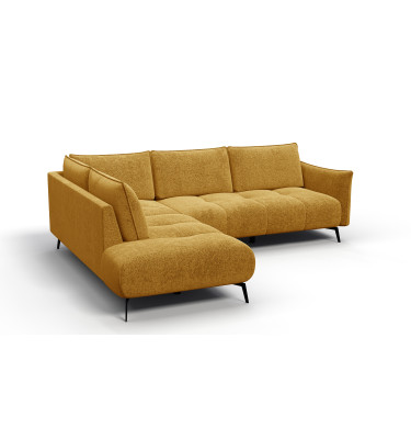 Ecksofa 5-Sitzer links AERA, gelb