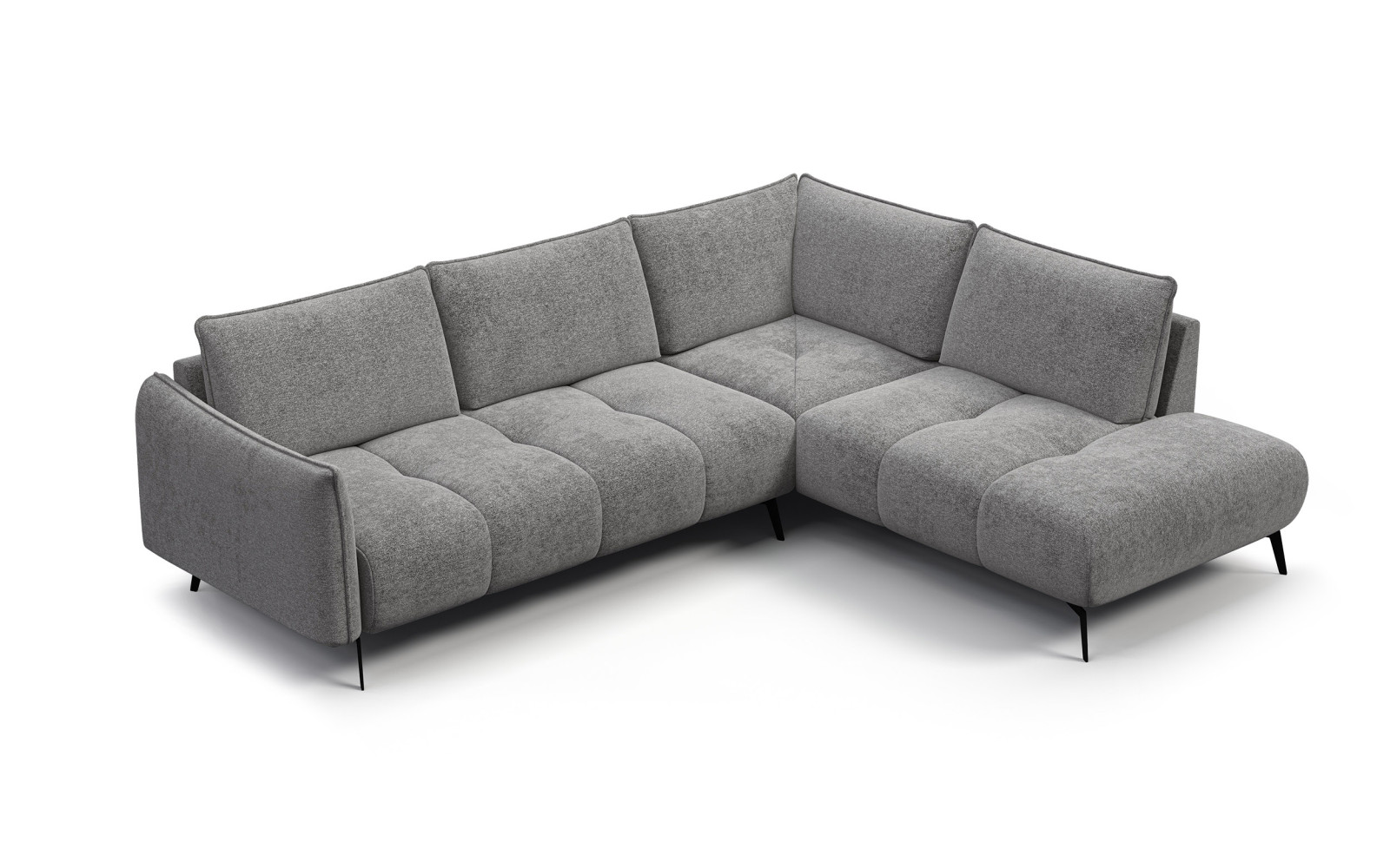 Ecksofa 5-Sitzer rechts AERA, platingrau