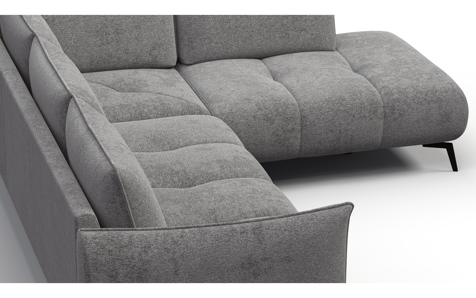 Ecksofa 5-Sitzer rechts AERA, platingrau