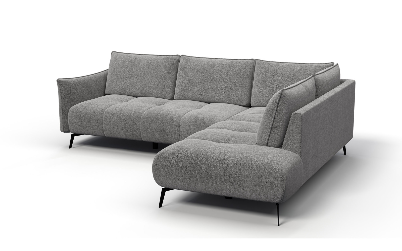 Ecksofa 5-Sitzer rechts AERA, platingrau