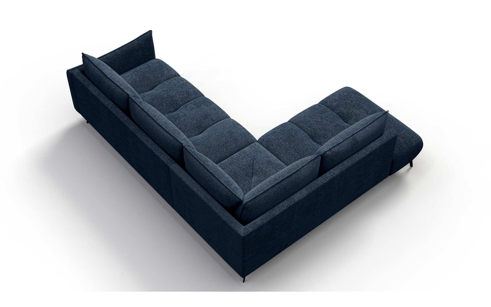 Ecksofa 5-Sitzer links AERA, dunkelblau