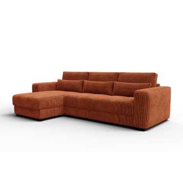 Ecksofa 4-Sitzer links OLI, orange