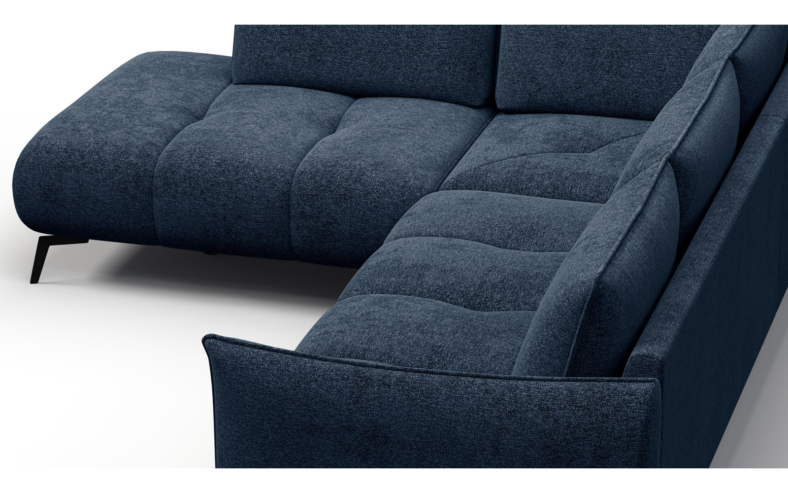 Ecksofa 5-Sitzer links AERA, dunkelblau