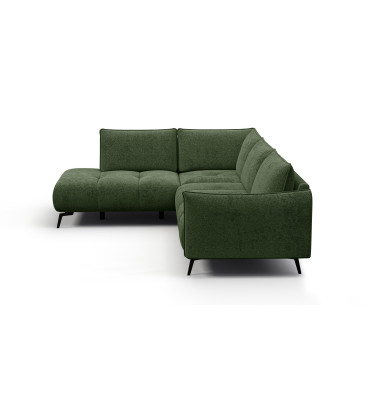 Ecksofa 5-Sitzer links AERA, dunkelgrün