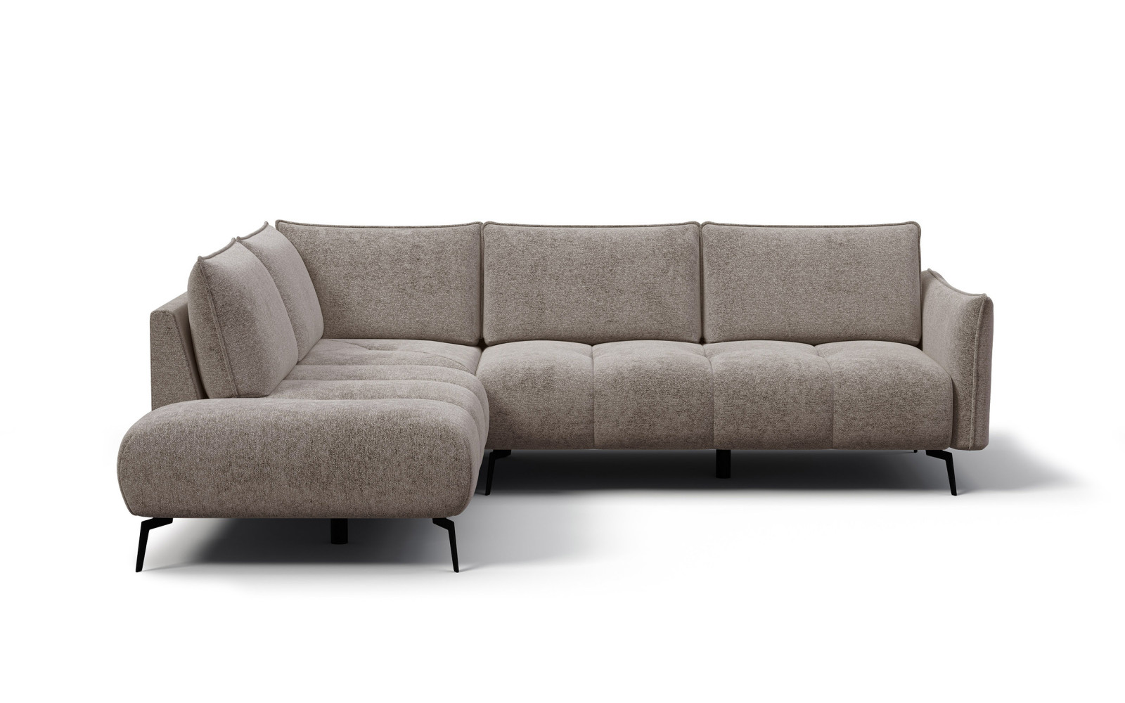 Ecksofa 5-Sitzer links AERA, dunkelbeige