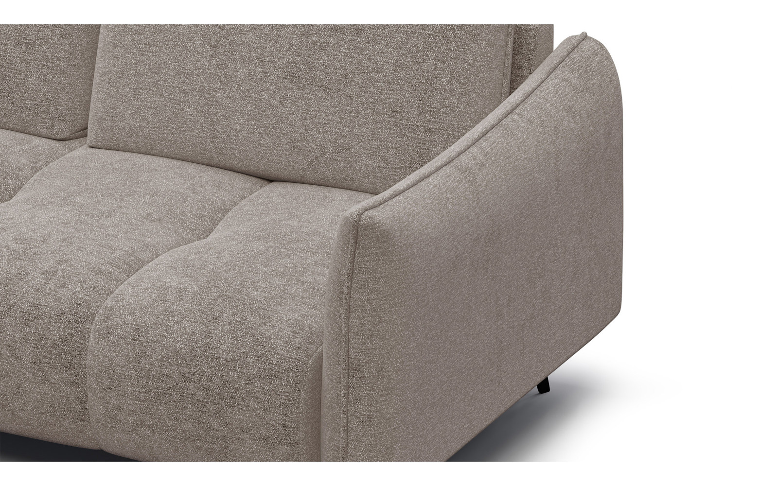 Ecksofa 5-Sitzer links AERA, dunkelbeige