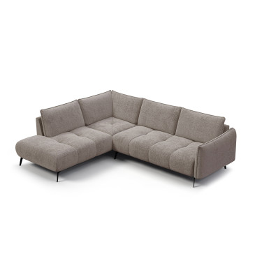 Ecksofa 5-Sitzer links AERA, dunkelbeige