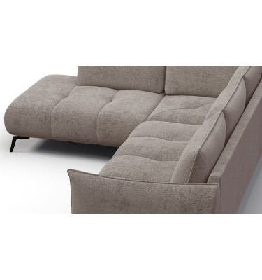 Ecksofa 5-Sitzer links AERA, dunkelbeige