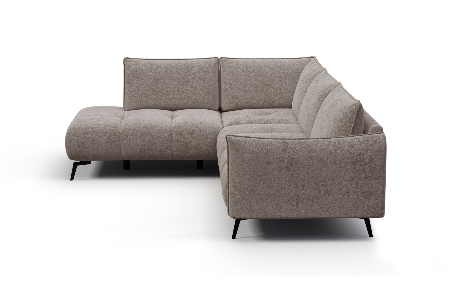Ecksofa 5-Sitzer links AERA, dunkelbeige