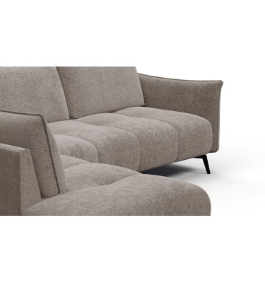 Ecksofa 5-Sitzer links AERA, dunkelbeige