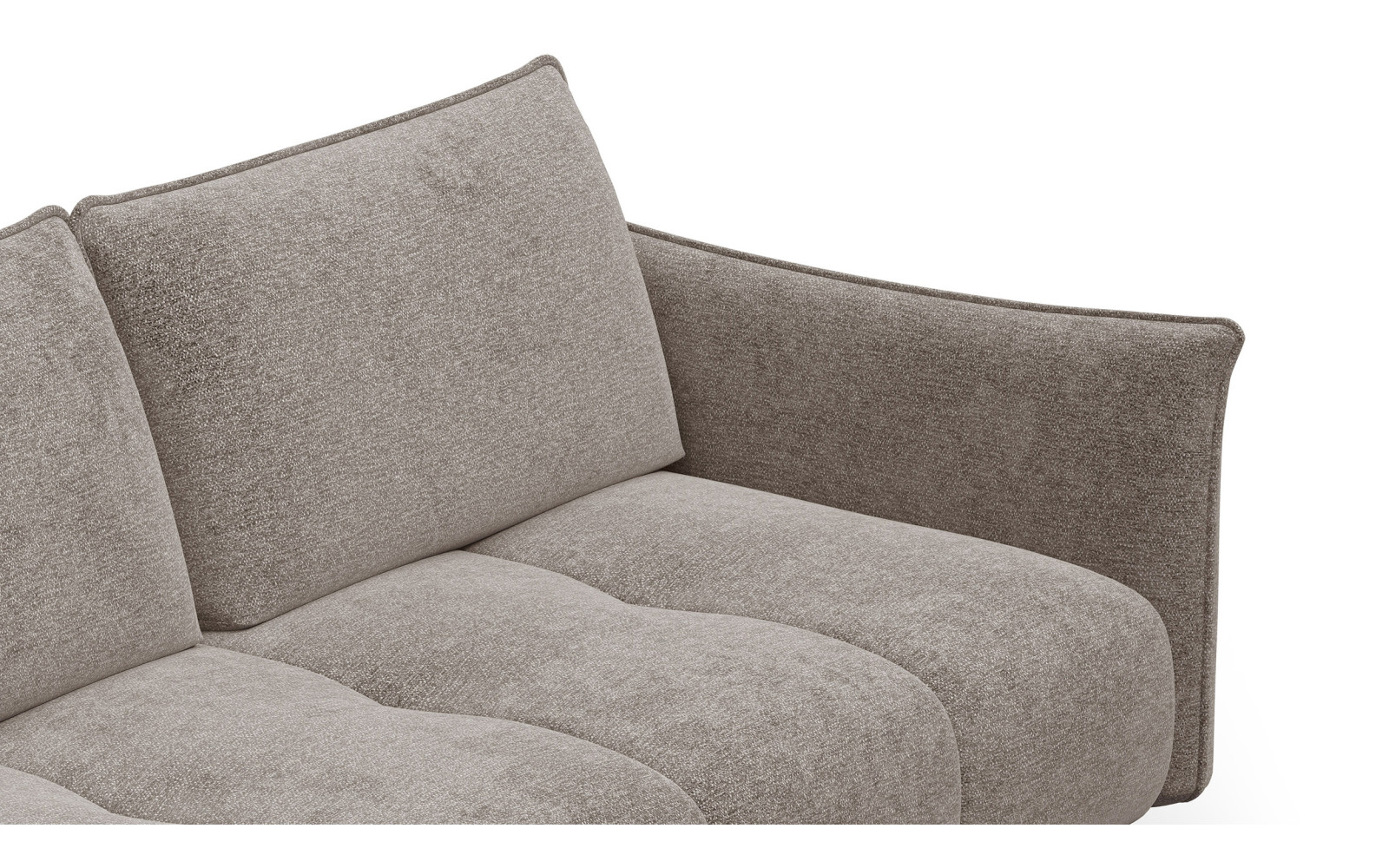 Ecksofa 5-Sitzer links AERA, dunkelbeige