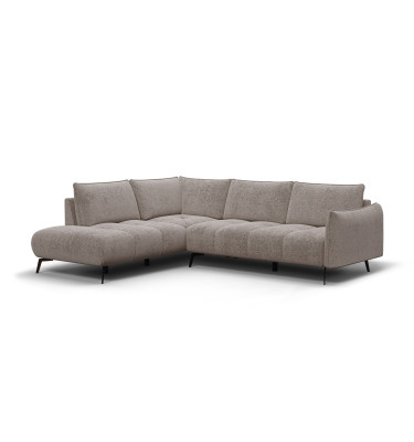 Ecksofa 5-Sitzer links AERA, dunkelbeige
