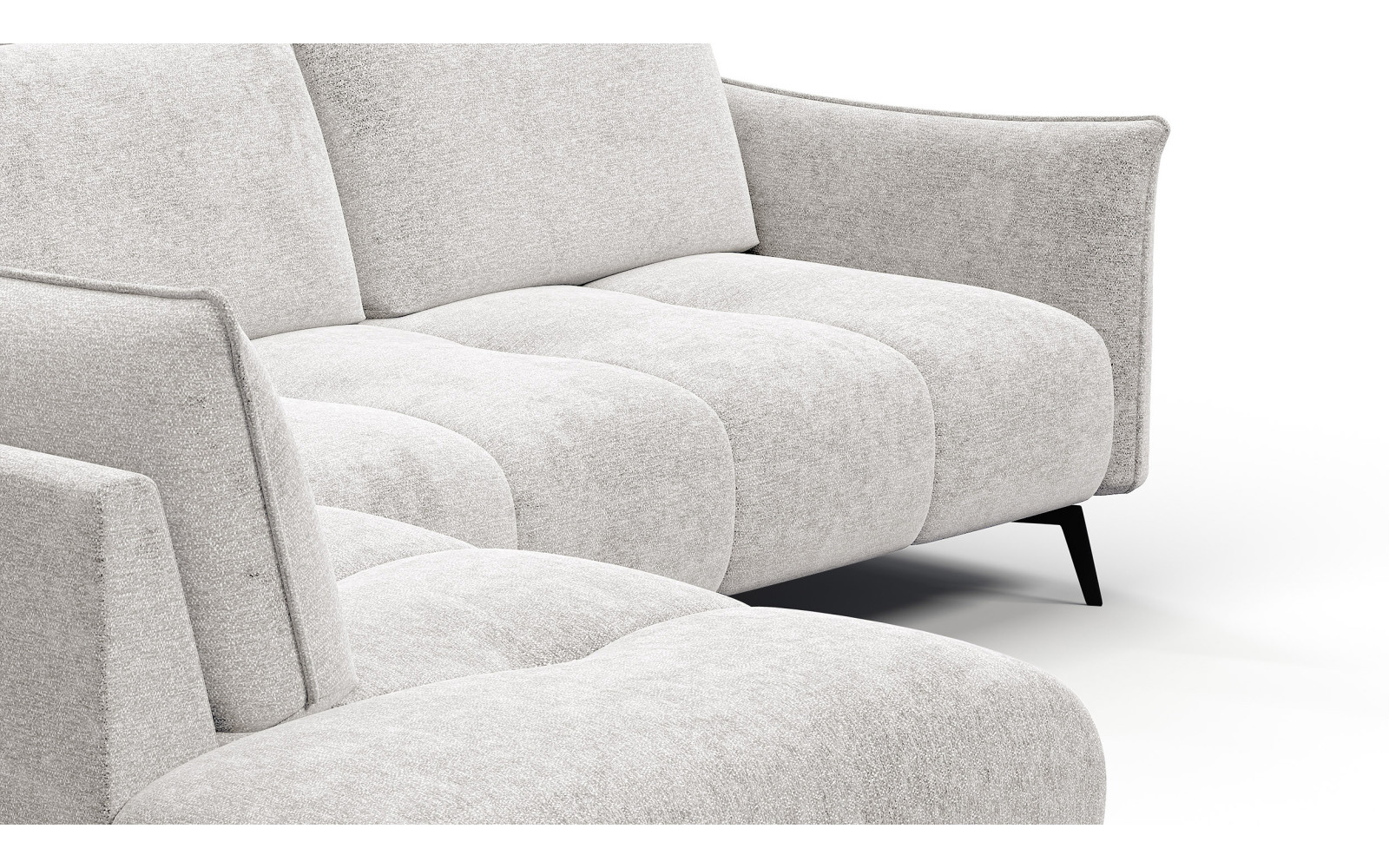 Ecksofa 5-Sitzer links AERA, ecru