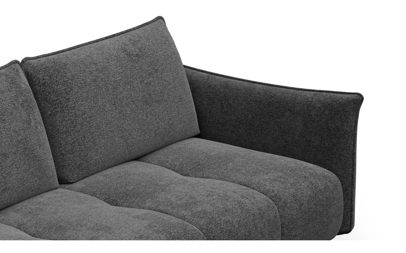 Ecksofa 5-Sitzer links AERA, dunkelgrau