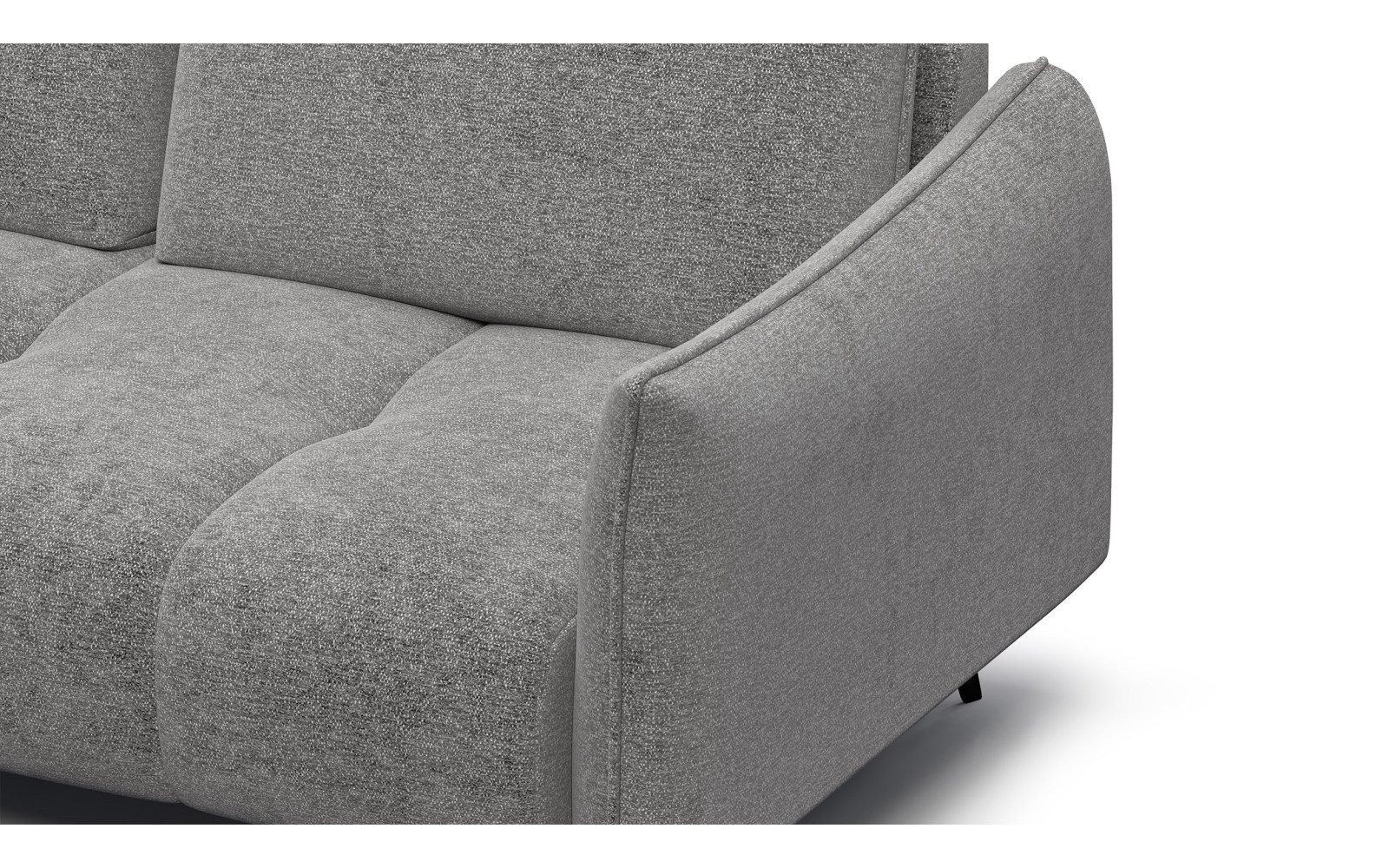 Ecksofa 5-Sitzer links AERA, platingrau