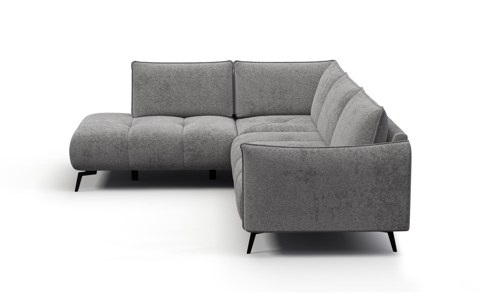 Ecksofa 5-Sitzer links AERA, platingrau