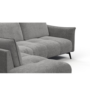 Ecksofa 5-Sitzer links AERA, platingrau