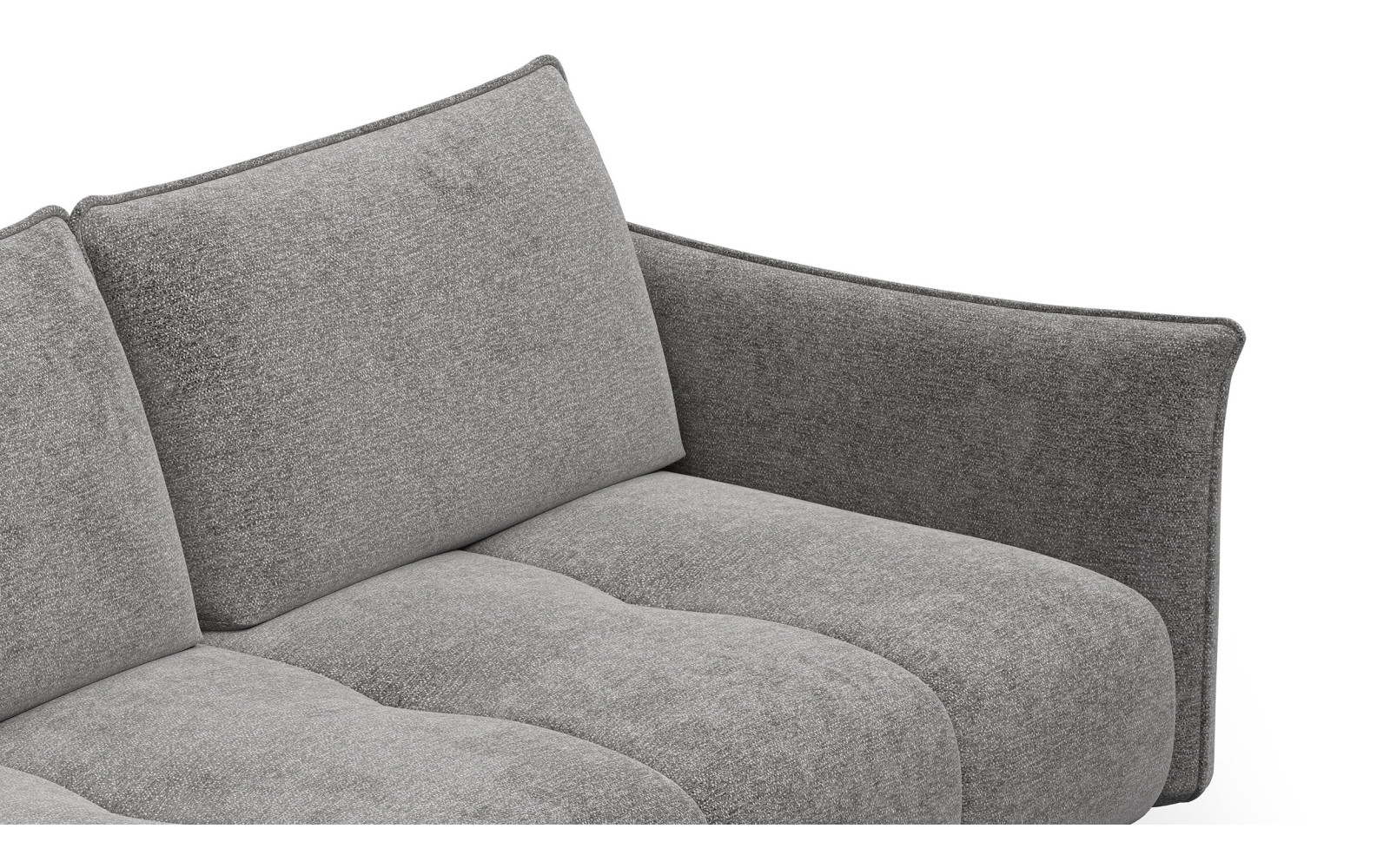 Ecksofa 5-Sitzer links AERA, platingrau