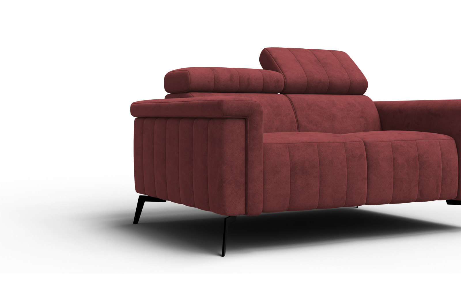 Sofa 2-Sitzer NORDEL, bordeaux