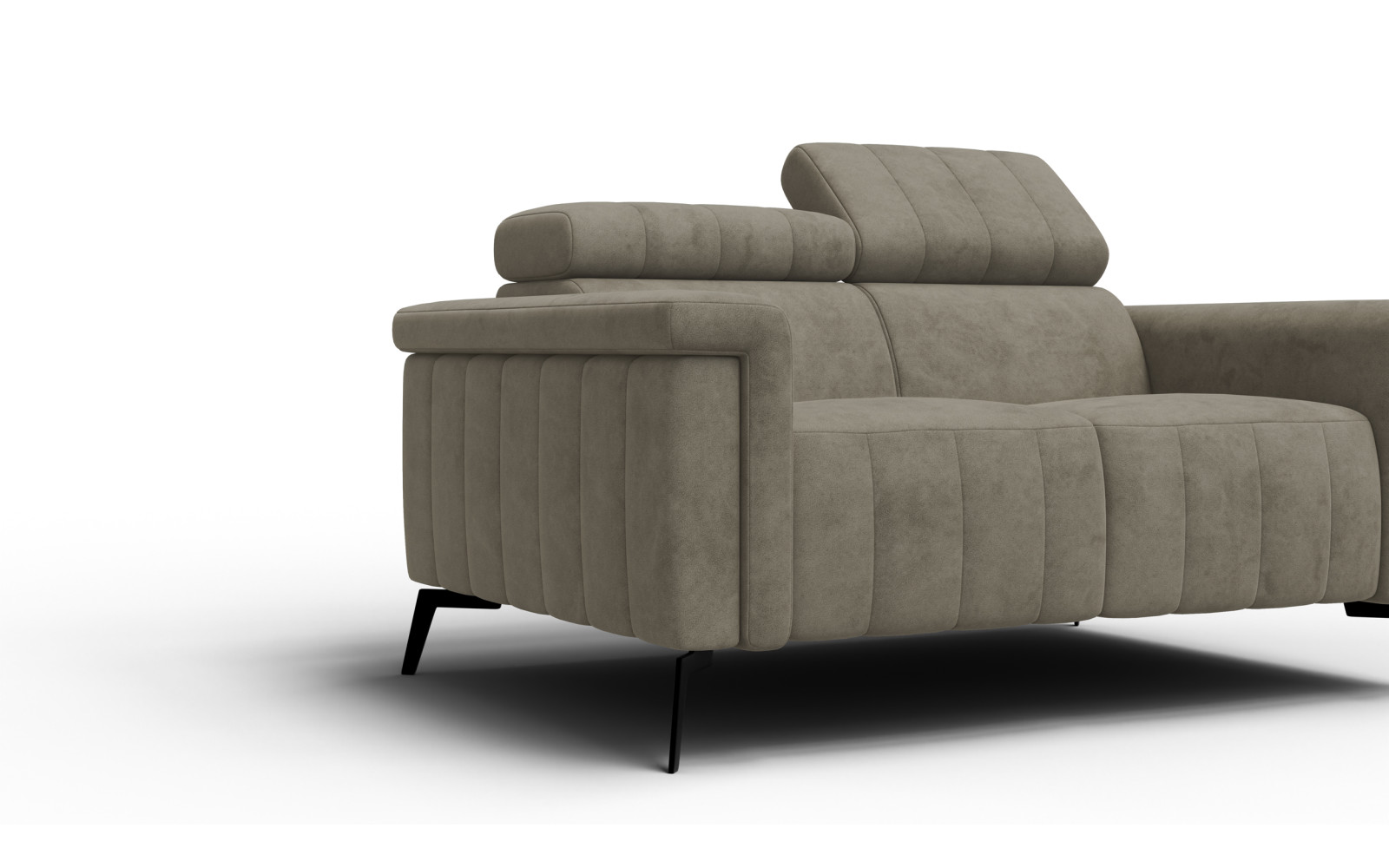Sofa 2-Sitzer NORDEL, dunkles beige