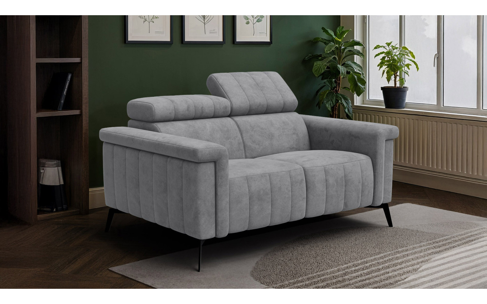 Sofa 2-Sitzer NORDEL, grau