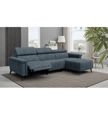 Ecksofa 4-Sitzer NORDEL, blaugrau