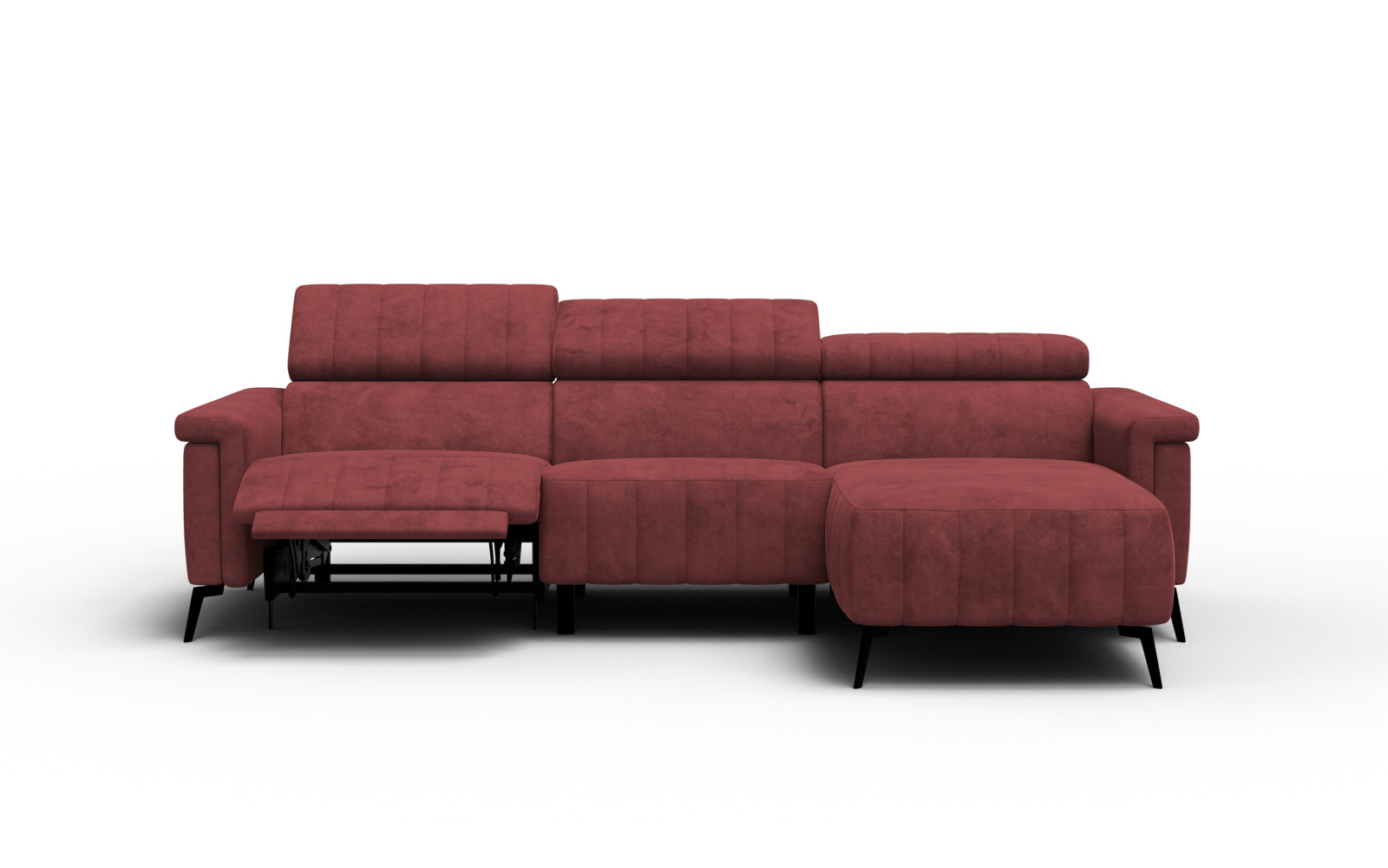 Ecksofa 4-Sitzer NORDEL, bordeaux