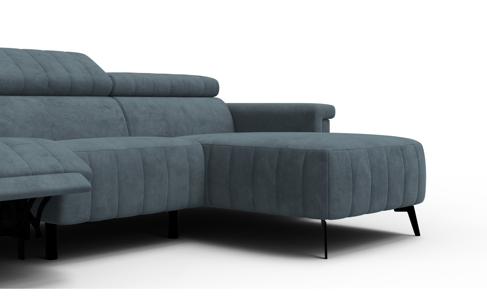Ecksofa 4-Sitzer NORDEL, blaugrau
