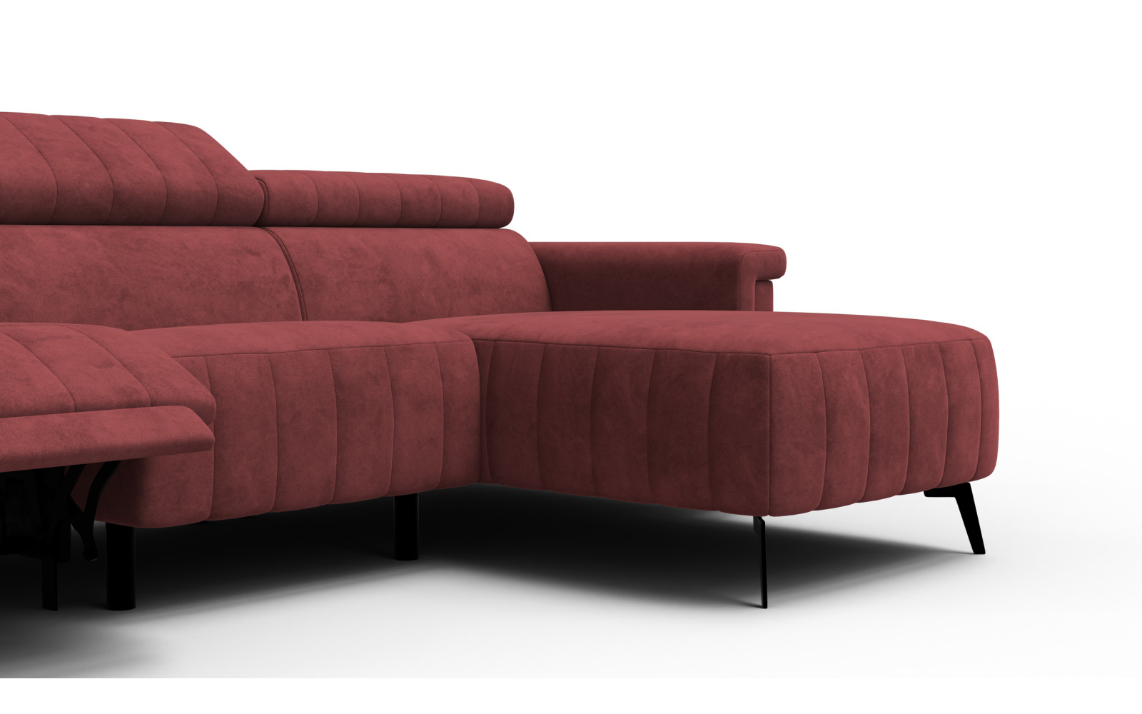 Ecksofa 4-Sitzer NORDEL, bordeaux