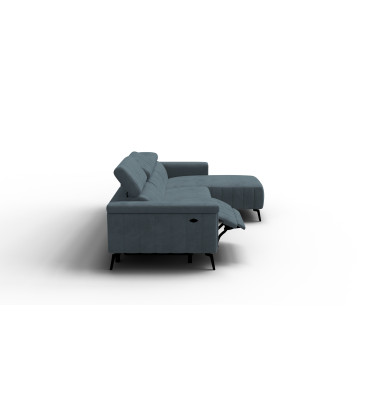 Ecksofa 4-Sitzer NORDEL, blaugrau