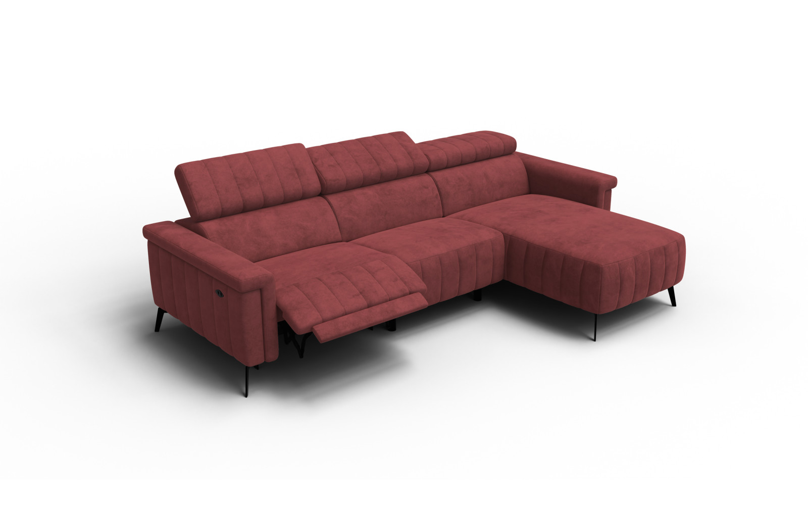 Ecksofa 4-Sitzer NORDEL, bordeaux