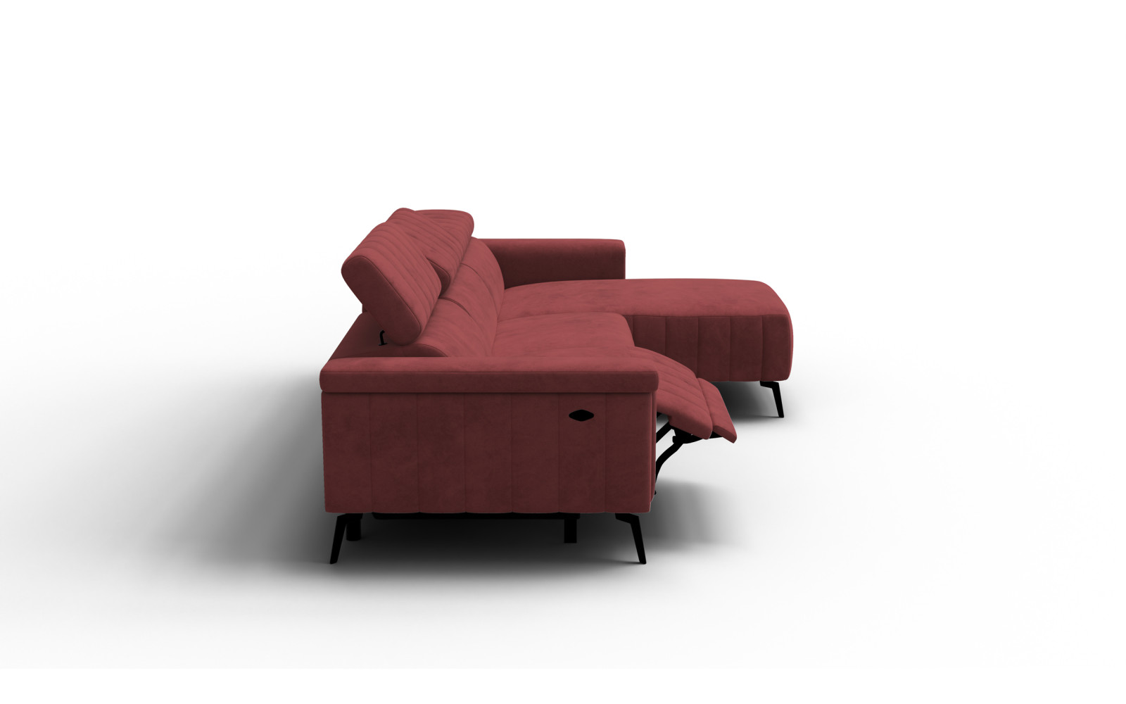 Ecksofa 4-Sitzer NORDEL, bordeaux