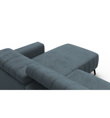 Ecksofa 4-Sitzer NORDEL, blaugrau