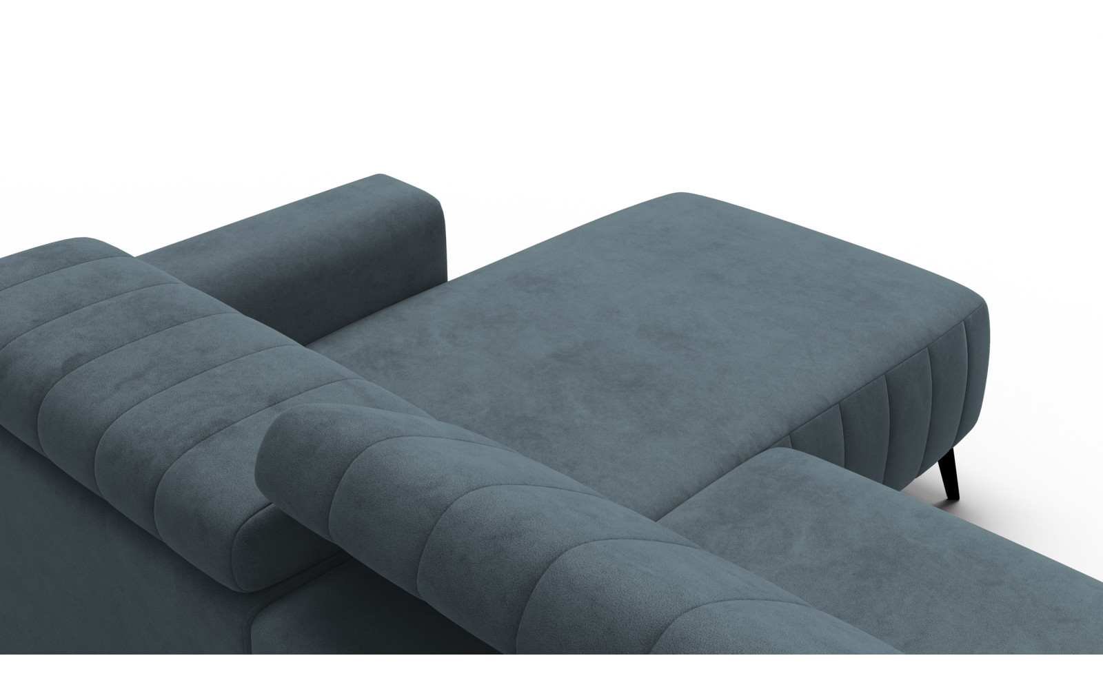Ecksofa 4-Sitzer NORDEL, blaugrau