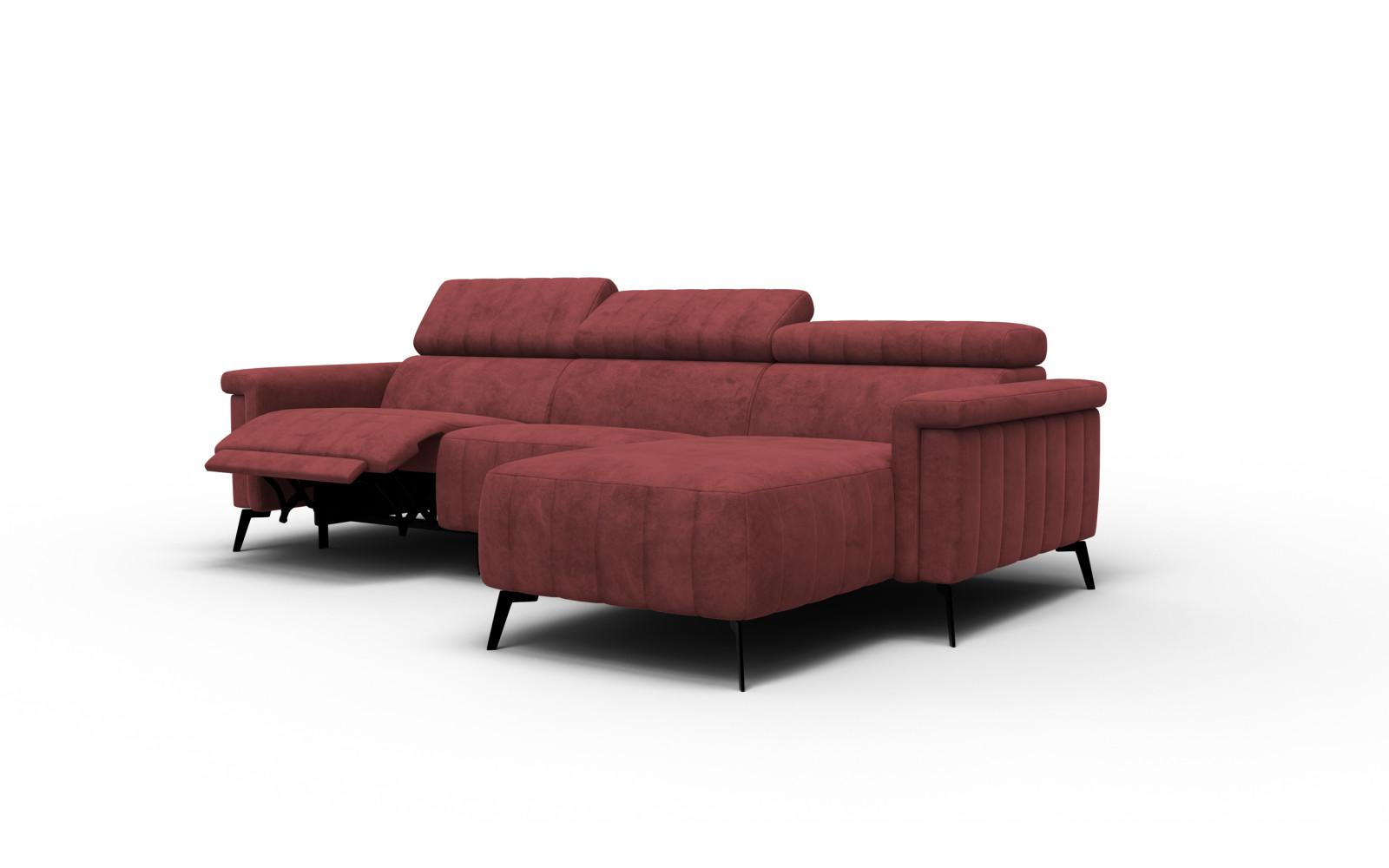 Ecksofa 4-Sitzer NORDEL, bordeaux