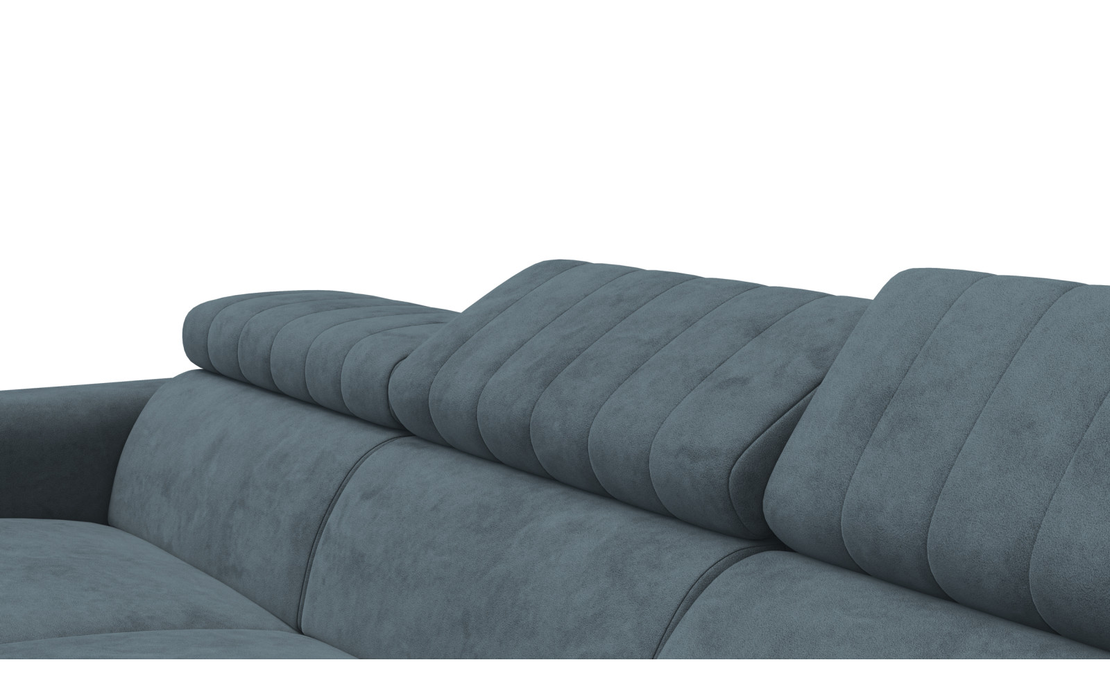Ecksofa 4-Sitzer NORDEL, blaugrau