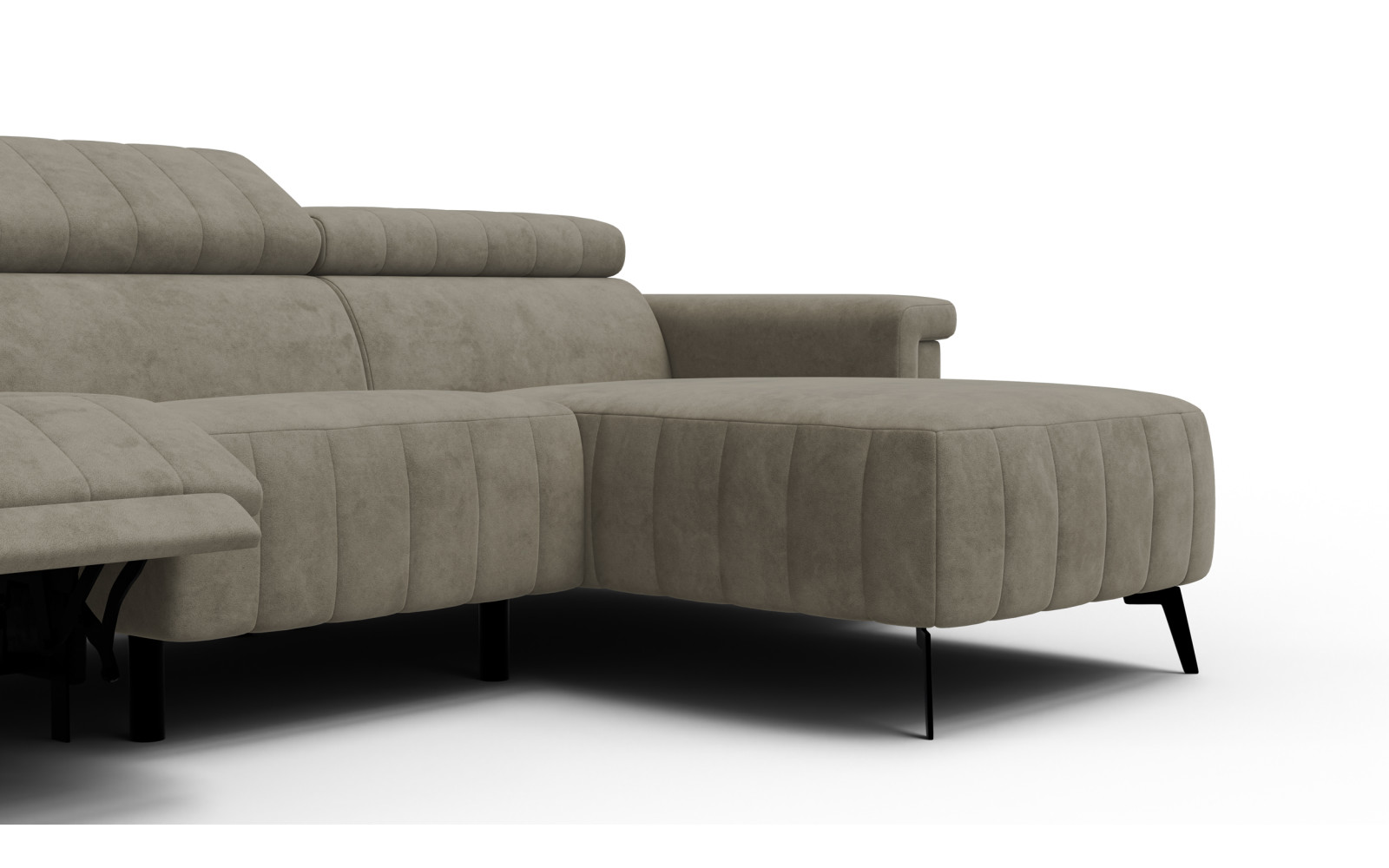 Ecksofa 4-Sitzer NORDEL, dunkles beige