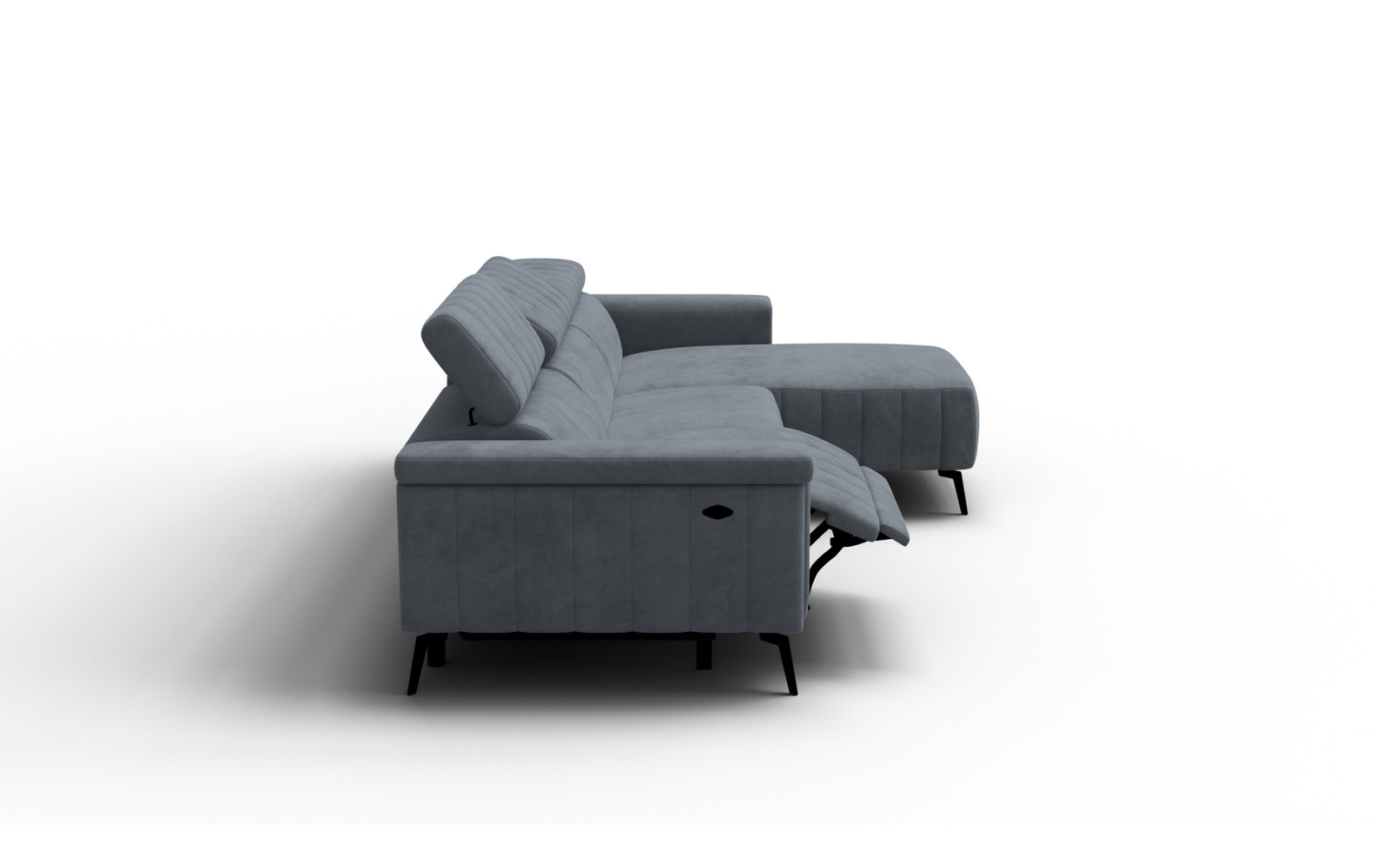 Ecksofa 4-Sitzer NORDEL, dunkelgrau